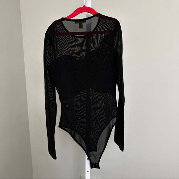 H&M Bead-detail mesh body suit size Xs - Picture 3 of 5